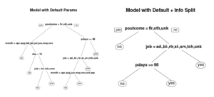 Basic Decision Trees with Information vs Gini Split